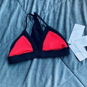 Body Language Vaughn NeonCoral/Mesh Top NWT